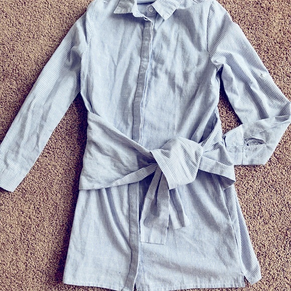 💙💙Missguided striped cotton shirt dress size 4 - Picture 2 of 6